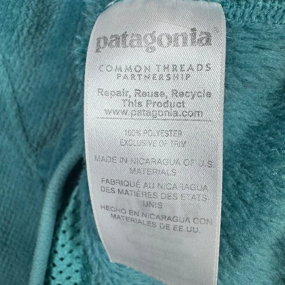 Patagonia Re-Tool Snap-T Fleece Pullover Teal Blue Womens Medium 25442 FA16 - Picture 5 of 9